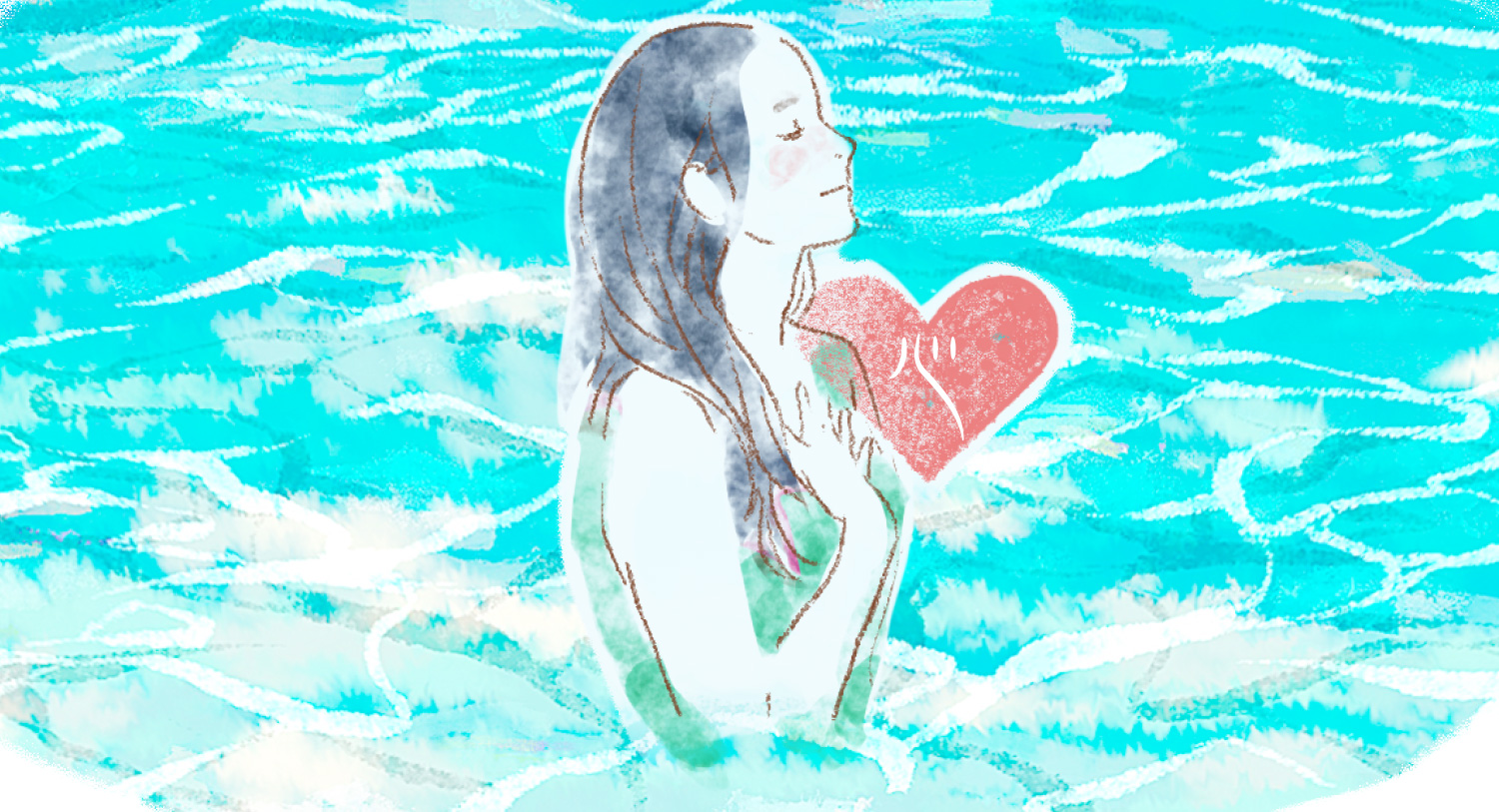 穏やかな毎日を表す女性イラスト